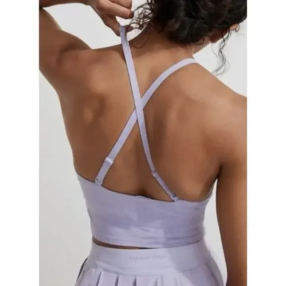 Outdoor Voices Tech Sweat Criss Cross Wisteria Purple Size XS Adjustable - Picture 2 of 7